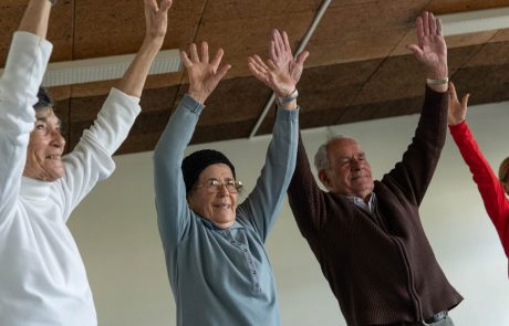 Participanbtes na estação de neuro pilates