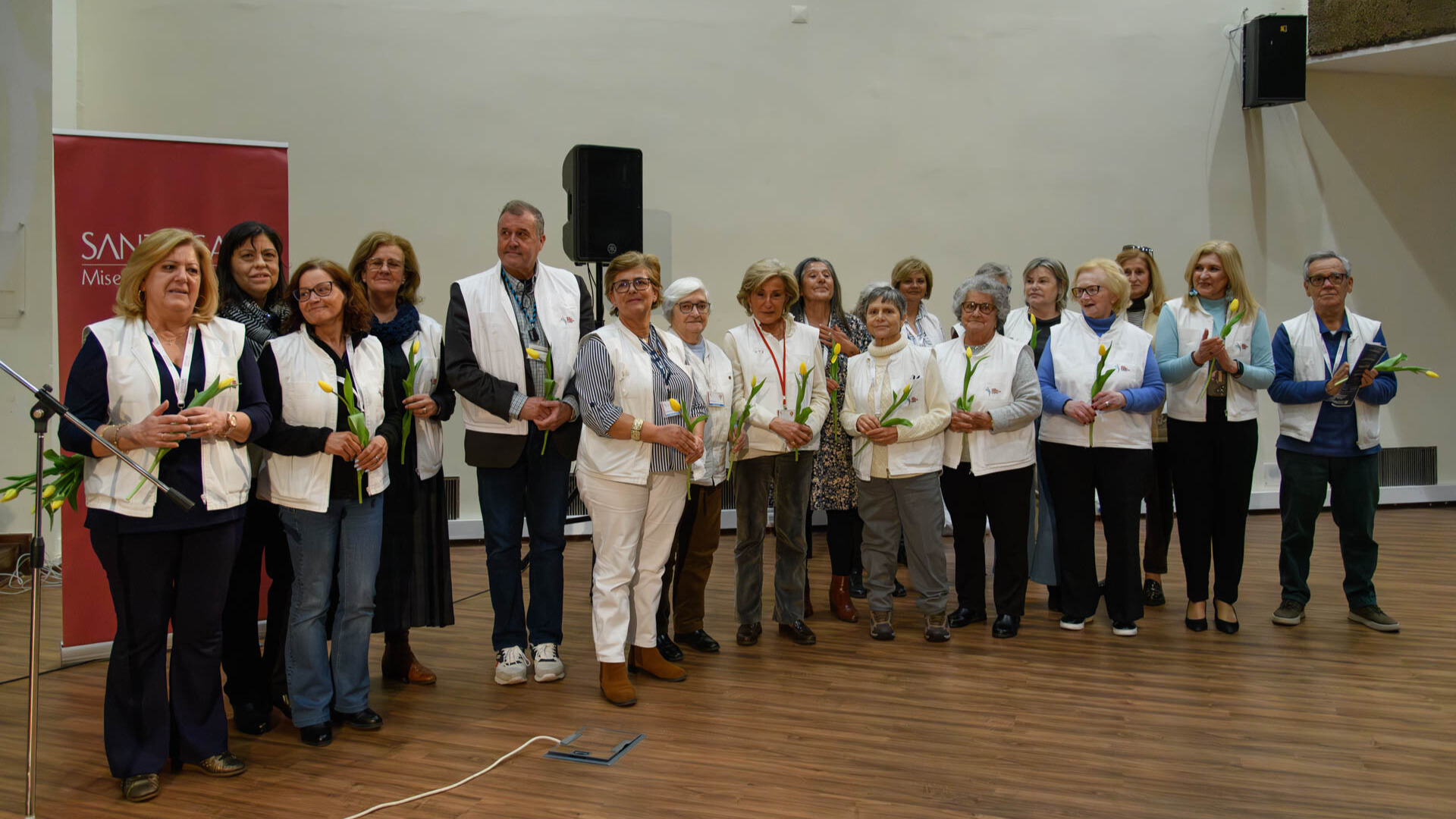 Profissionais de Serviço Social, no auditório do Centro de Medicina de Reabilitação de Alcoitão