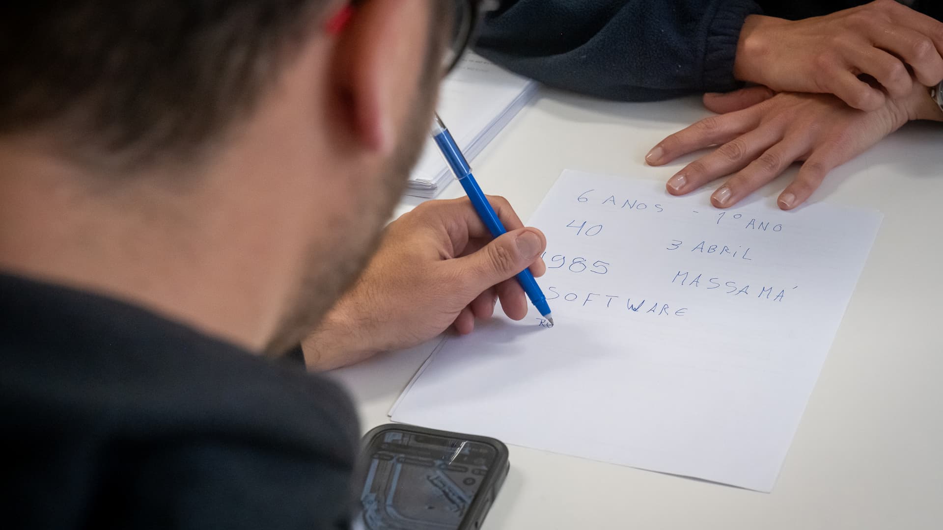 Terapeuta da Fala em sessão com utente